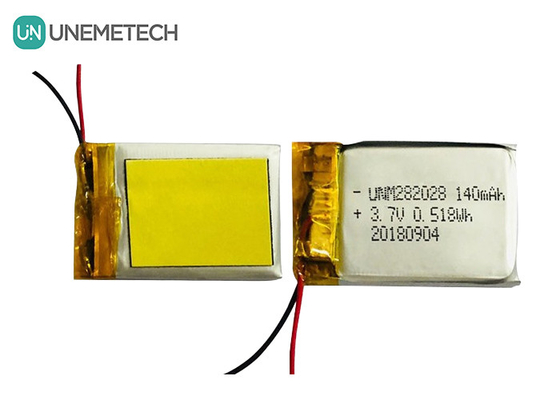 ποιότητας  Low Self Discharge Lipo Battery 282028 / 3.7V 140mAh Lithium Polymer Battery for Wearable Devices εργοστάσιο