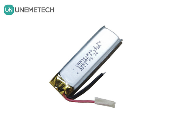 3.7V 100mAh 301235 επαναφορτιζόμενη μπαταρία πολυμερούς λιθίου για καταναλωτικά ηλεκτρονικά