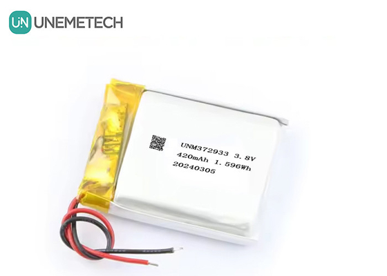 Προσαρμοσμένη 3.8V 420mAh High Voltage Lipo Battery 372933 4.35V Lithium Battery Για έξυπνα ρολόγια