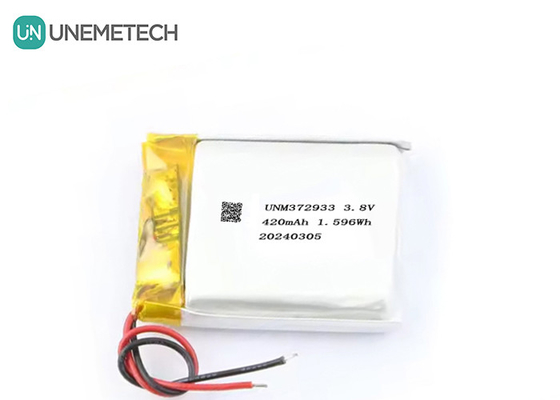 Προσαρμοσμένη 3.8V 420mAh High Voltage Lipo Battery 372933 4.35V Lithium Battery Για έξυπνα ρολόγια