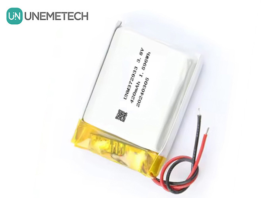 Προσαρμοσμένη 3.8V 420mAh High Voltage Lipo Battery 372933 4.35V Lithium Battery Για έξυπνα ρολόγια