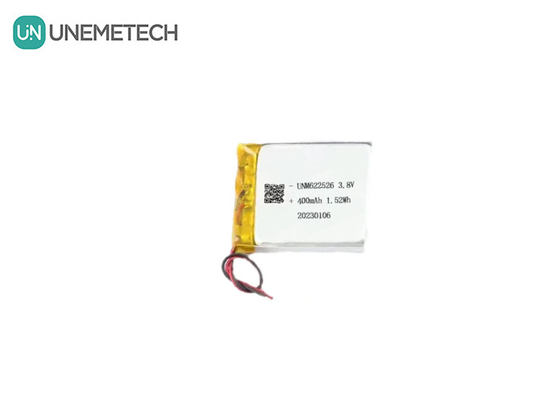 Προσαρμοσμένο 3.8V 400mAh υψηλής τάσης μπαταρία ιόντων λιθίου πακέτο 622526 Για έξυπνα ρολόγια
