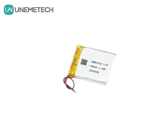 Προσαρμοσμένο 3.8V 400mAh υψηλής τάσης μπαταρία ιόντων λιθίου πακέτο 622526 Για έξυπνα ρολόγια