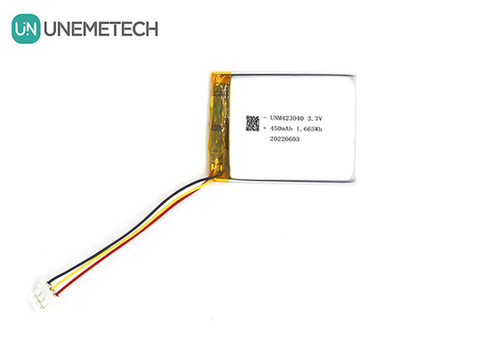 3.7V 450mAh επαναφορτιζόμενη μπαταρία πολυμερούς ιόντων λιθίου 423040 για ψηφιακά προϊόντα 3C