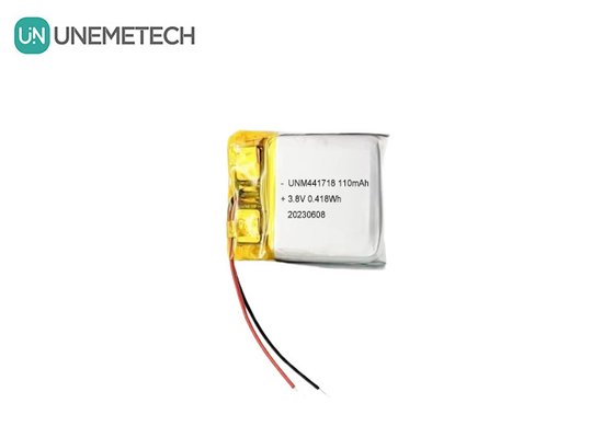 3.8V 441718 Υψηλής τάσης πολυμερή μπαταρία ιόντων λιθίου 110mAh για ιατρικό βραχιόλι
