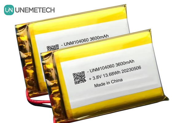 UNEMETECH 4.35V Υψηλής τάσης μπαταρία Lipo 104060 3.8V 3600mAh μπαταρία πολυμερούς ιόντων λιθίου