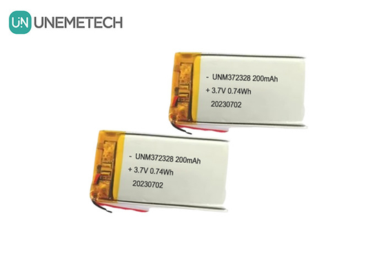 3.7V επαναφορτιζόμενη μπαταρία 372328 3.7V 200mAh μπαταρία πολυμερούς ιόντων λιθίου για ηλεκτρονικά προϊόντα