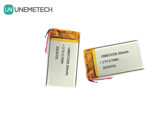 3.7V επαναφορτιζόμενη μπαταρία 372328 3.7V 200mAh μπαταρία πολυμερούς ιόντων λιθίου για ηλεκτρονικά προϊόντα
