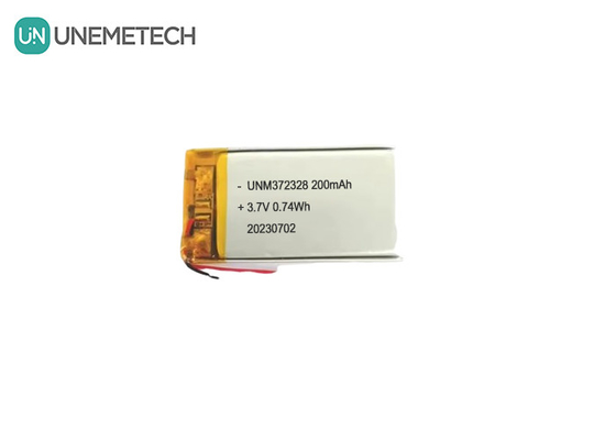 3.7V επαναφορτιζόμενη μπαταρία 372328 3.7V 200mAh μπαταρία πολυμερούς ιόντων λιθίου για ηλεκτρονικά προϊόντα