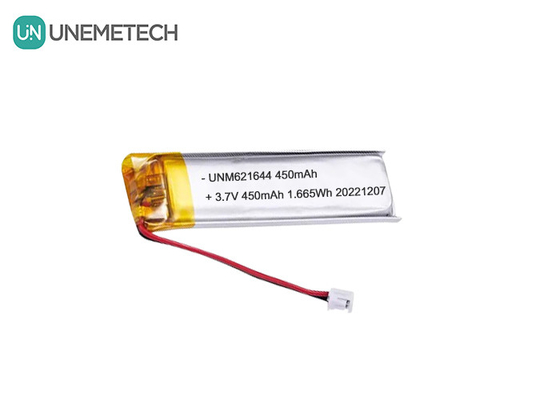 UNEMETECH 3.7V 450mAh Προσαρμοσμένη επαναφορτιζόμενη μπαταρία Lipo 621644 για ηλεκτρονικό στυλό