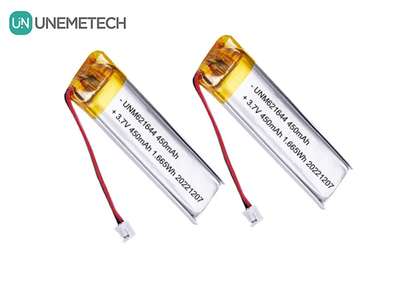 UNEMETECH 3.7V 450mAh Προσαρμοσμένη επαναφορτιζόμενη μπαταρία Lipo 621644 για ηλεκτρονικό στυλό