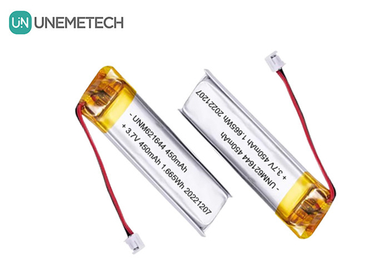 UNEMETECH 3.7V 450mAh Προσαρμοσμένη επαναφορτιζόμενη μπαταρία Lipo 621644 για ηλεκτρονικό στυλό