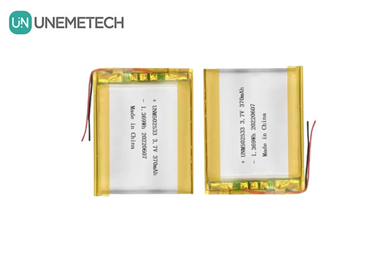 Η μπαταρία πολυμερούς ιόντων λιθίου 502533 3.7V 370mAh επαναφορτιζόμενη μπαταρία πολυμερούς λιθίου για ρολόι τηλεφώνου