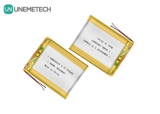 Η μπαταρία πολυμερούς ιόντων λιθίου 502533 3.7V 370mAh επαναφορτιζόμενη μπαταρία πολυμερούς λιθίου για ρολόι τηλεφώνου
