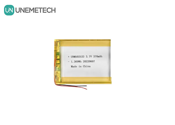 Η μπαταρία πολυμερούς ιόντων λιθίου 502533 3.7V 370mAh επαναφορτιζόμενη μπαταρία πολυμερούς λιθίου για ρολόι τηλεφώνου