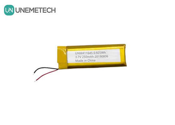 3.7V 250mAh Λί-πολυμερή μπαταρία 411645 / LiPo επαναφορτιζόμενο πακέτο μπαταρίας για POS μηχανή