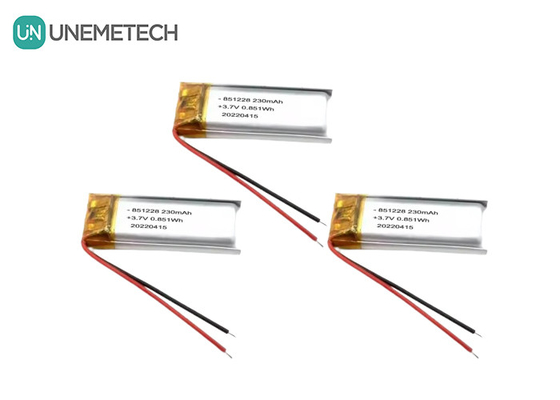 UNEMETECH 230mAh LiPo μπαταρία 3.7V μπαταρία πολυμερούς λιθίου 851228 για πένα τηλεχειριστή
