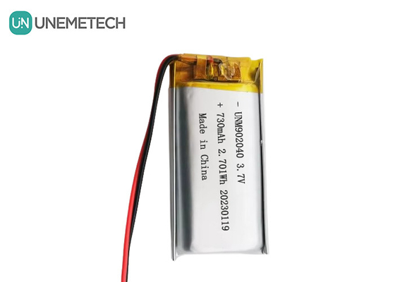 UL1642 Πιστοποιητικά Αναφορτώσιμη μπαταρία Lipo 902040 3.7V 730mAh για κινητή συσκευή