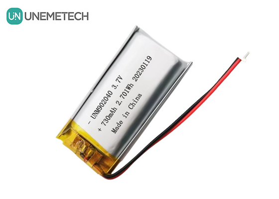 UL1642 Πιστοποιητικά Αναφορτώσιμη μπαταρία Lipo 902040 3.7V 730mAh για κινητή συσκευή