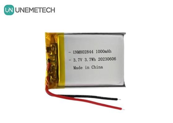 3.7V επαναφορτιζόμενη μπαταρία ιόντων λιθίου 1000mAh 802844 μπαταρία πολυμερούς λιθίου για μικρές οικιακές συσκευές