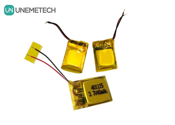 UNEMETECH 401115 επαναφορτιζόμενη μπαταρία πολυμερούς λιθίου / μπαταρία ακουστικών ακουστικών 3,7V 40mAh