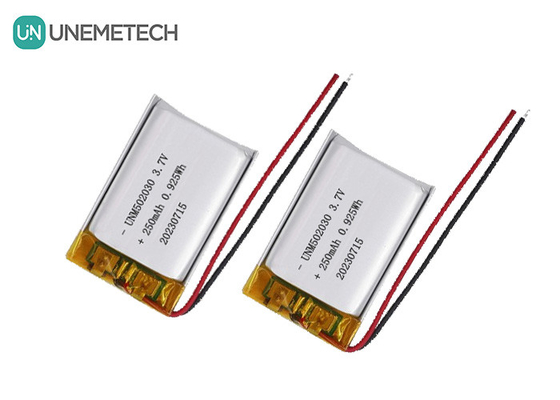 UNEMETECH 3.7V 250mAh επαναφορτιζόμενη μπαταρία πολυμερούς λιθίου 502030 για συσκευές ομορφιάς