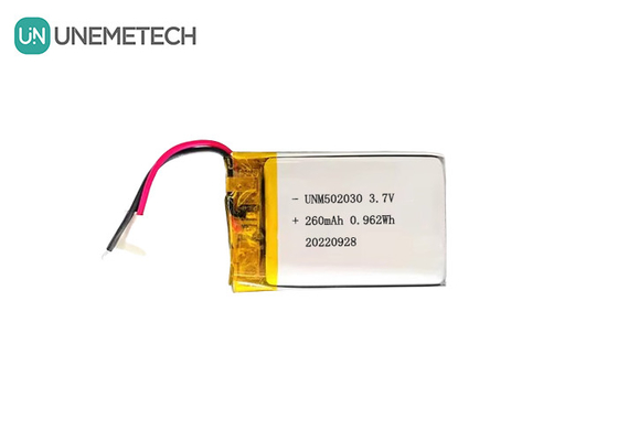 Αναφορτιζόμενες μπαταρίες Lipo 502030 / 3.7V 260mAh Μικρή προσαρμοσμένη μπαταρία πολυμερούς λιθίου