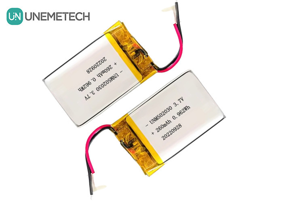 Αναφορτιζόμενες μπαταρίες Lipo 502030 / 3.7V 260mAh Μικρή προσαρμοσμένη μπαταρία πολυμερούς λιθίου