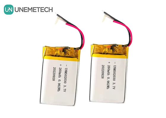 Αναφορτιζόμενες μπαταρίες Lipo 502030 / 3.7V 260mAh Μικρή προσαρμοσμένη μπαταρία πολυμερούς λιθίου