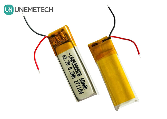 Ανανεώσιμες μπαταρίες Bluetooth Λιθίου Πολυμερούς 350926 / 3.7V 60mAh3