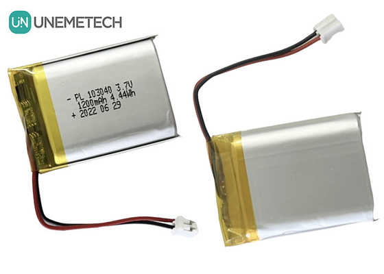 1200mAh επαναφορτιζόμενη μπαταρία πολυμερούς ιόντων λιθίου 3.7V 103040 για καταναλωτικά ηλεκτρονικά