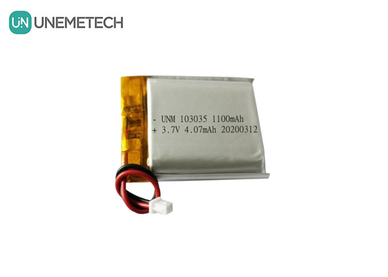 UNEMETECH 3.7V 1100mAh μπαταρία πολυμερούς λιθίου / μακρά διάρκεια κύκλου ζωής επαναφορτιζόμενη μπαταρία Lipo 103035