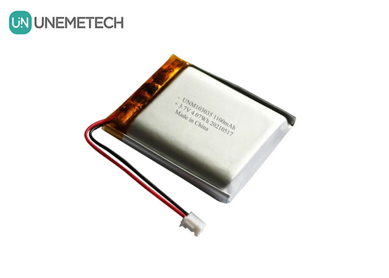UNEMETECH 3.7V 1100mAh μπαταρία πολυμερούς λιθίου / μακρά διάρκεια κύκλου ζωής επαναφορτιζόμενη μπαταρία Lipo 103035