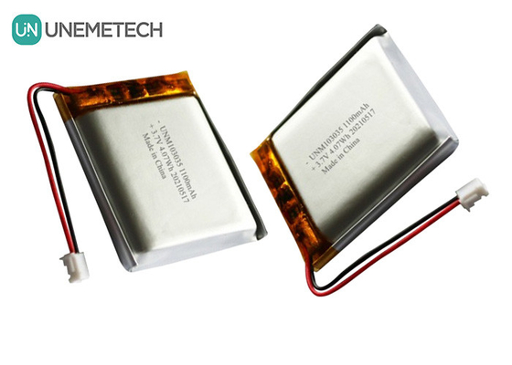 UNEMETECH 3.7V 1100mAh μπαταρία πολυμερούς λιθίου / μακρά διάρκεια κύκλου ζωής επαναφορτιζόμενη μπαταρία Lipo 103035