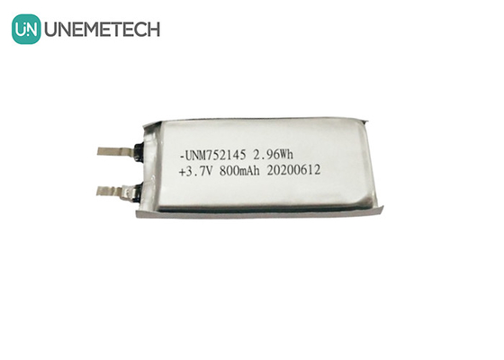 MSDS Εγκρίθηκε 3.7V 800mAh επαναφορτιζόμενη μπαταρία πολυμερούς λιθίου 752145 για φορητές συσκευές