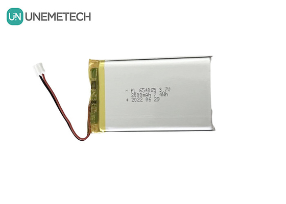 2000mAh 3.7V επαναφορτιζόμενη μπαταρία πολυμερούς λιθίου 654065 για ηλεκτρονικά παιχνίδια