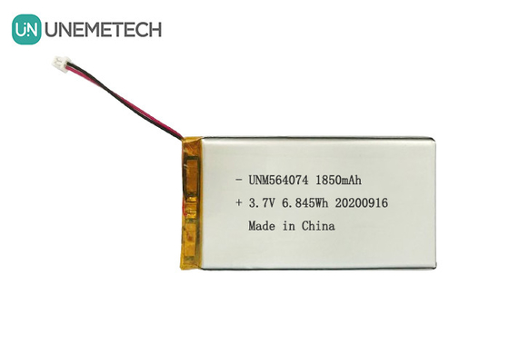 3.7V επαναφορτιζόμενη μπαταρία πολυμερούς ιόντων λιθίου 1850mAh 564074 για ιατρικό εξοπλισμό ομορφιάς