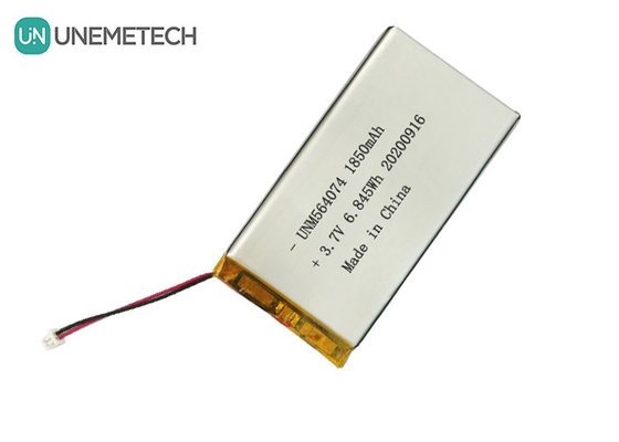 3.7V επαναφορτιζόμενη μπαταρία πολυμερούς ιόντων λιθίου 1850mAh 564074 για ιατρικό εξοπλισμό ομορφιάς