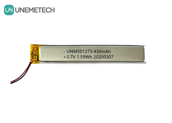 5.0*12.0*73.0mm μπαταρία πολυμερούς λιθίου / 3.7V 430mAh 501273 Thin Lipo μπαταρία για συσκευές Bluetooth