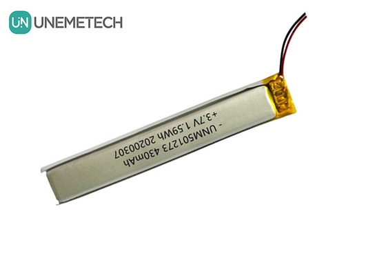 5.0*12.0*73.0mm μπαταρία πολυμερούς λιθίου / 3.7V 430mAh 501273 Thin Lipo μπαταρία για συσκευές Bluetooth