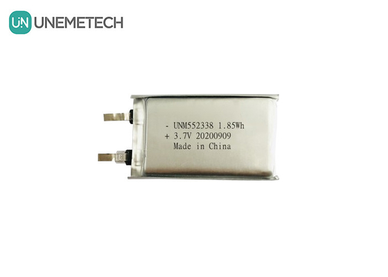 3.7V 500mAh Προσαρμοσμένη επαναφορτιζόμενη μπαταρία πολυμερούς λιθίου 552338 για ψηφιακά προϊόντα 3C