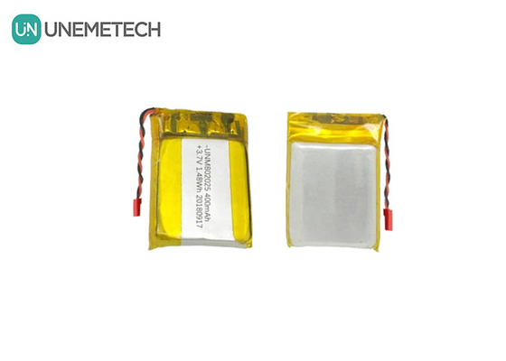 802025 Λιθιοποιημένη μπαταρία πολυμερούς 3.7V 400mAh επαναφορτιζόμενες μπαταρίες LiPO για GPS Tracker