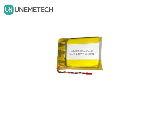 802025 Λιθιοποιημένη μπαταρία πολυμερούς 3.7V 400mAh επαναφορτιζόμενες μπαταρίες LiPO για GPS Tracker