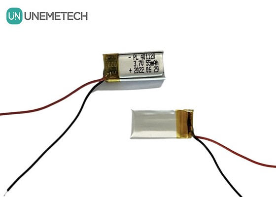 3.7V 55mAh Μικρή μπαταρία πολυμερούς λιθίου 401120 μπαταρία πολυμερούς λιθίου για μικρά έξυπνα φώτα LED