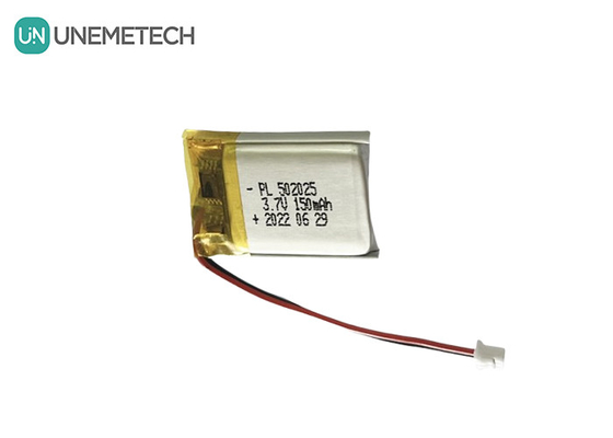 3.7V 150mAh επαναφορτιζόμενη μπαταρία Lipo 502025 μπαταρία ιόντων λιθίου πολυμερούς για έξυπνα ρολόγια