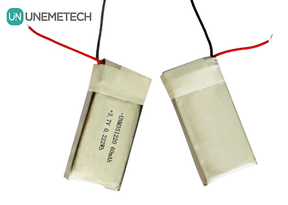 3.7V 60mAh Υπερμικρή επαναφορτιζόμενη μπαταρία Lipo 351220 Για φορητά προϊόντα