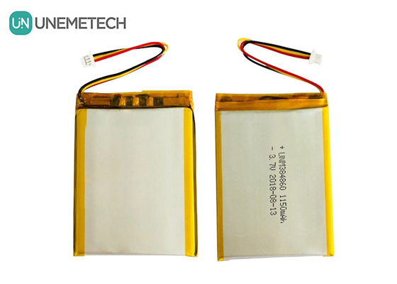 3.7V 1150mAh Ασημένια μπαταρία πολυμερούς λιθίου 384860 Custom Lipo μπαταρίες