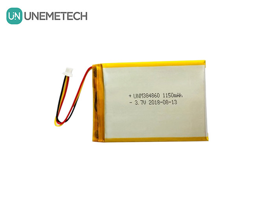 3.7V 1150mAh Ασημένια μπαταρία πολυμερούς λιθίου 384860 Custom Lipo μπαταρίες