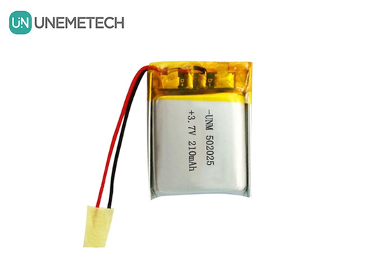 3.7V 210mAh Custom Lithium Polymer Battery 502025 με PCB και μολύβδινα καλώδια για σύστημα ηλεκτρονικού ποδηλάτου
