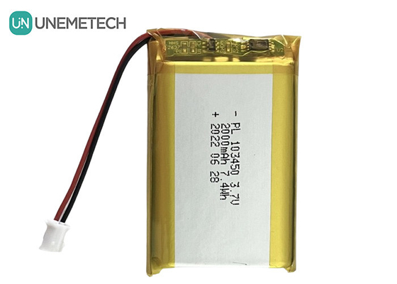 3.7V 2000mAh επαναφορτιζόμενη μπαταρία πολυμερούς λιθίου 103450 Μεγάλη χωρητικότητα για ηλεκτρική αντλία στήθους